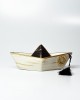 Ceramic boat made in Greece with metal element 