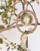 Ceramic charm pendant with pomegranate wreath design Pendants