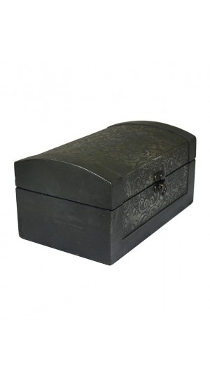 WOODEN TRUNK WITH METAL  25X15X13cm