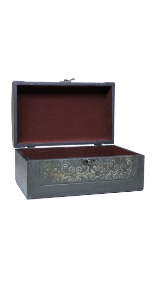 WOODEN TRUNK WITH METAL 20X11,50X9,50cm