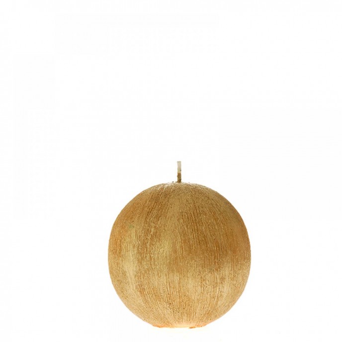  GOLD BALL CANDLE 10CM 