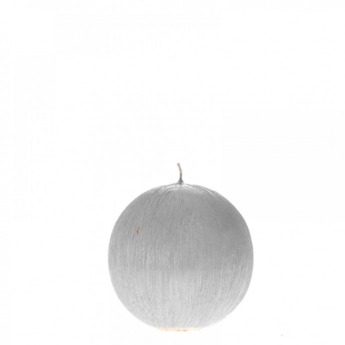  SILVER BALL CANDLE 10CM 