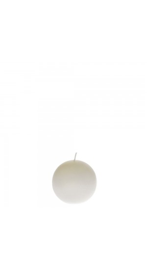 WHITE BALL CANDLE 8CM
