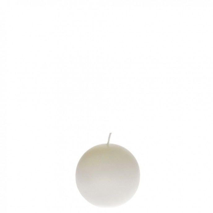  WHITE BALL CANDLE 8CM 