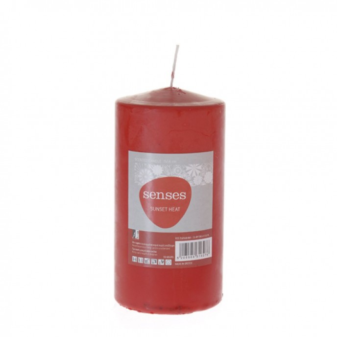  RED SCENTED CANDLE 7X14 CM 