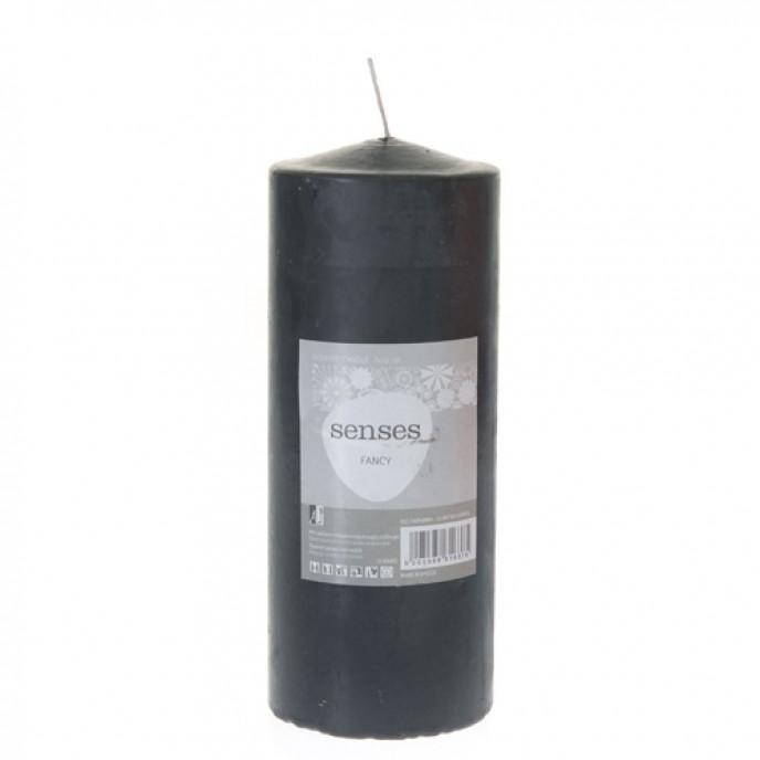  BLACK SCENTED CANDLE 7X18 CM 