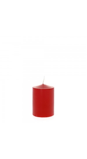  RED PILLAR CANDLE 7X10CM