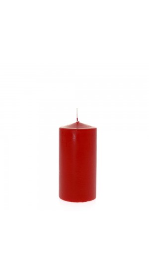  RED PILLAR CANDLE 7X14CM