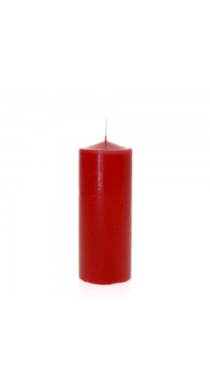  RED PILLAR CANDLE 7X18CM