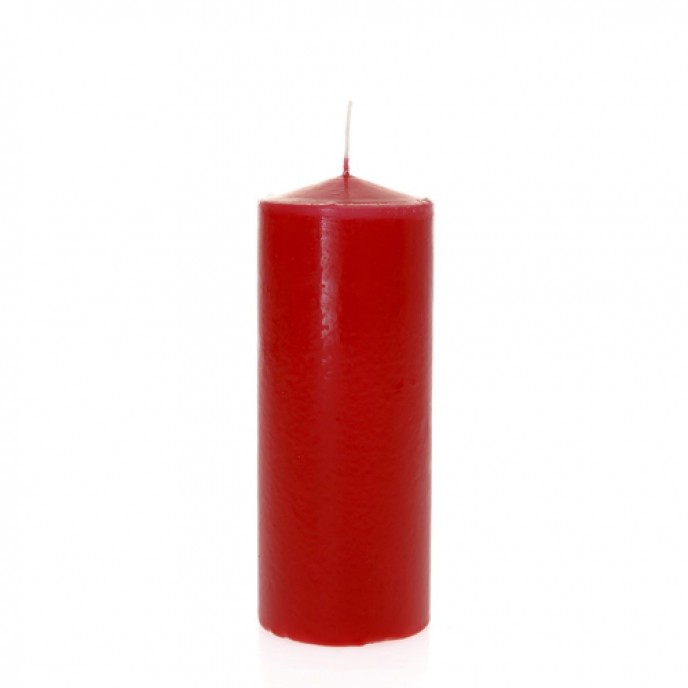  RED PILLAR CANDLE 7X18CM 