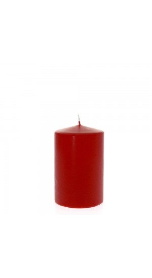  RED PILLAR CANDLE 9X14CM