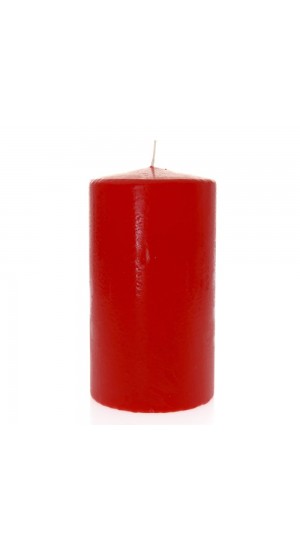  RED PILLAR CANDLE 12X22CM