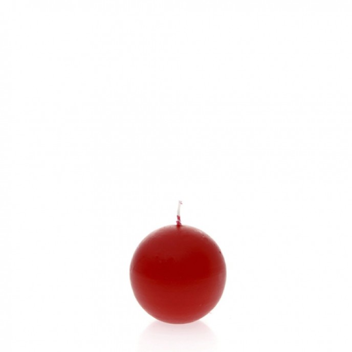  RED BALL CANDLE 8CM 