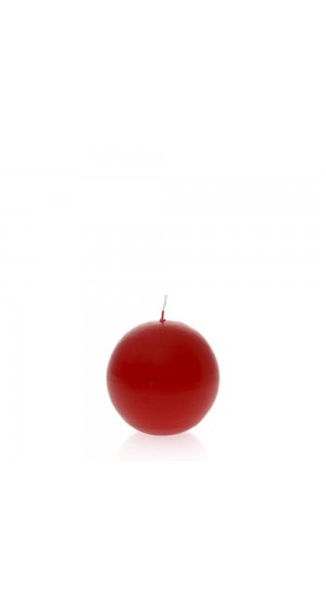  RED BALL CANDLE 10CM
