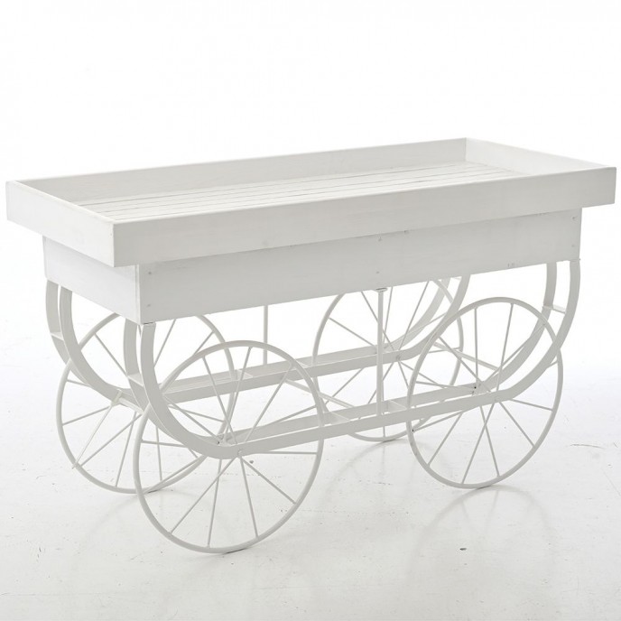  WOOD AND METAL TROLLEY 135X60X67CM 