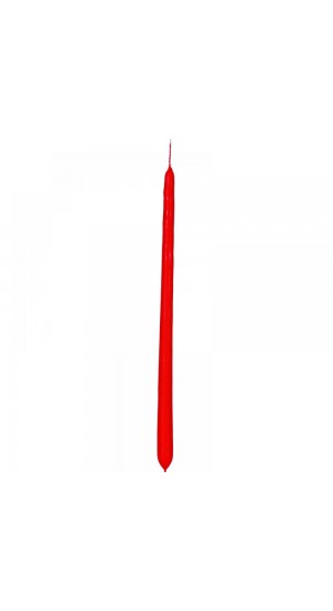  EASTER CANDLE RED 40cm GLOSSY