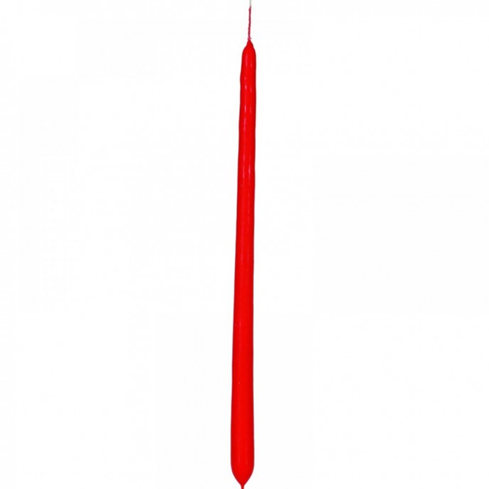  EASTER CANDLE RED 40cm GLOSSY 
