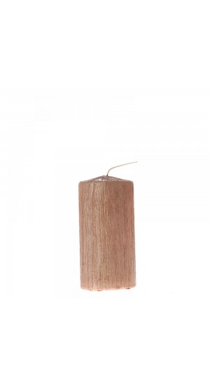  COOPER SCRATCHED PILLAR CANDLE 6X12CM