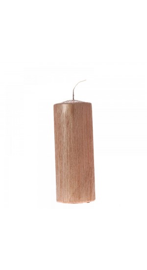  COOPER SCRATCHED PILLAR CANDLE 6X16CM