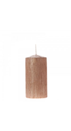  COOPER SCRATCHED PILLAR CANDLE 7X14CM