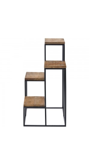  METAL STAND 40X40X78 W WOODEN SHELVES