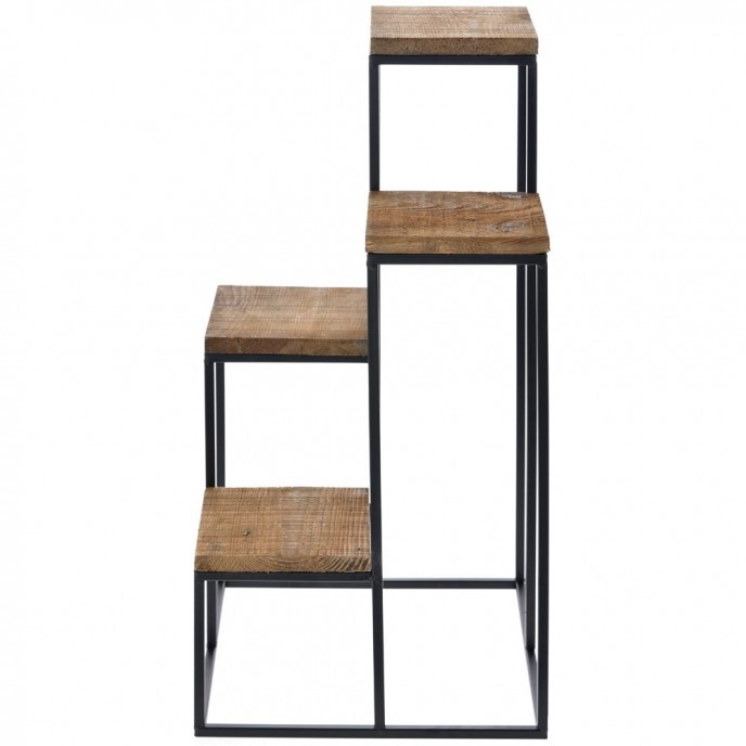  METAL STAND 40X40X78 W WOODEN SHELVES 