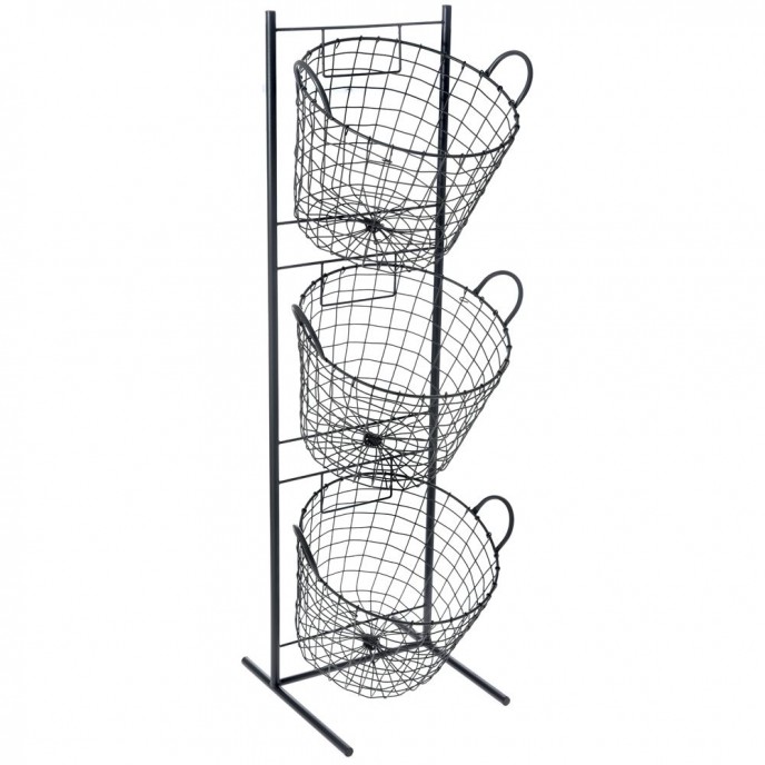  METAL STAND WITH BASKETS 33X29X90CM 