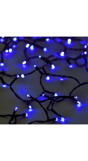  100LED STRING LIGHTS GREEN BLUE 5M 8FUNCTIONS OUTDOOR