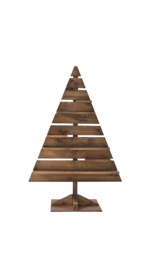  WOODEN CHRISTMAS TREE WITH SHELVES 75X135CM