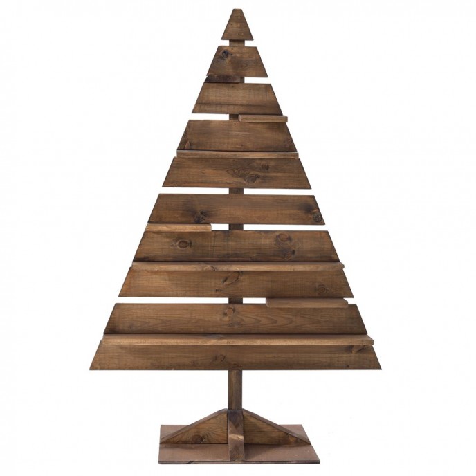  WOODEN CHRISTMAS TREE WITH SHELVES 75X135CM 
