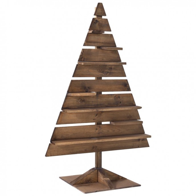 WOODEN CHRISTMAS TREE WITH SHELVES 80X170CM 