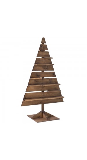  WOODEN CHRISTMAS TREE WITH SHELVES 88X205CM
