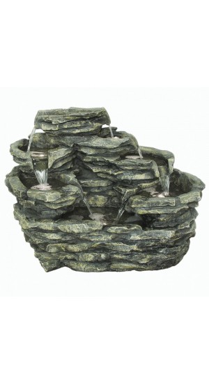  POLYRESIN OUTDOOR FOUNTAIN WITH LIGHTS 82X44X58CM