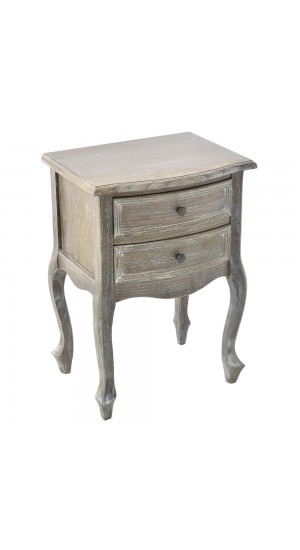  2 DRAWERS BEDSIDE TABLE 45X35X64CM