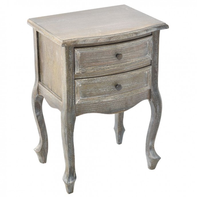  2 DRAWERS BEDSIDE TABLE 45X35X64CM 