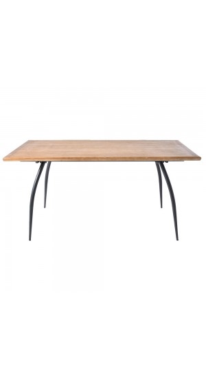  WOOD AND METAL DINNER TABLE 175X90X82CM