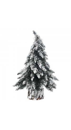  NATURAL TRUNK SNOWY CHRISTMAS TREE 50CM