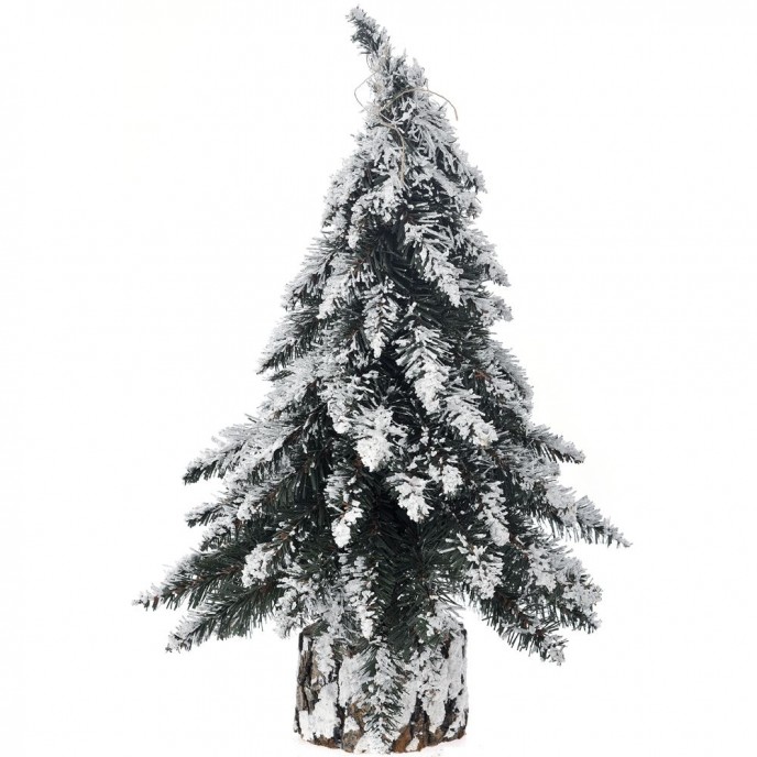  NATURAL TRUNK SNOWY CHRISTMAS TREE 50CM 