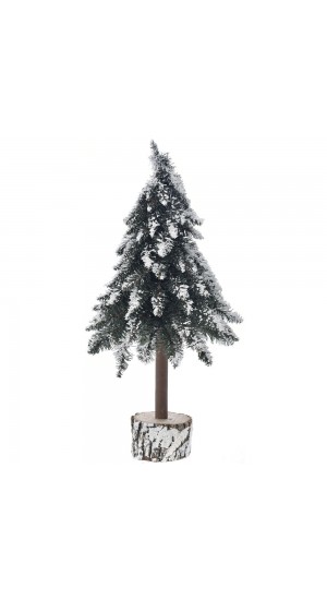  NATURAL TRUNK SNOWY CHRISTMAS TREE 65CM