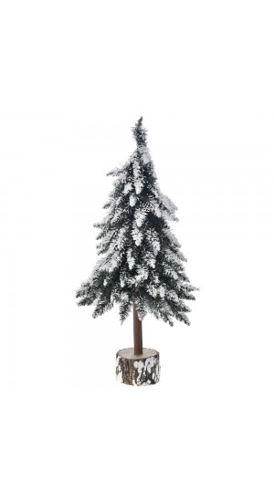  NATURAL TRUNK SNOWY CHRISTMAS TREE 80CM
