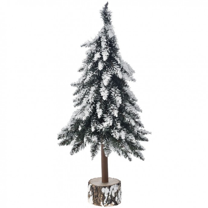  NATURAL TRUNK SNOWY CHRISTMAS TREE 80CM 