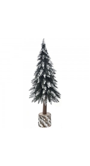  NATURAL TRUNK SNOWY CHRISTMAS TREE 100CM