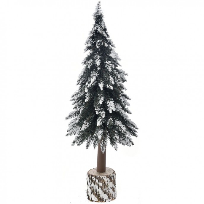  NATURAL TRUNK SNOWY CHRISTMAS TREE 100CM 
