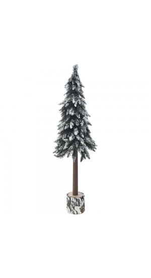  NATURAL TRUNK SNOWY CHRISTMAS TREE 120CM