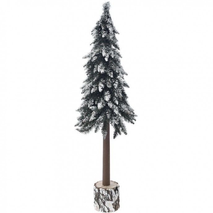  NATURAL TRUNK SNOWY CHRISTMAS TREE 120CM 