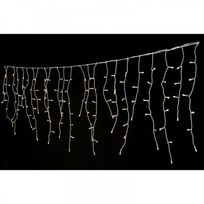  150LED ICICLE CURTAIN LIGHTS CLEAR ICE WHITE 60X300CM CONNECTABLE OUTDOOR 