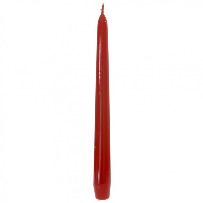  CANDLE SET 12 25 CM RED 