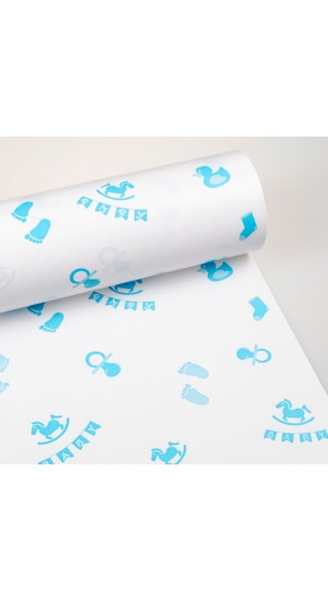  BABY BLUE WRAPPING PAPER 60CMX50M