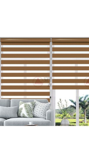 BROWN COLOR DAY AND NIGHT LIGHT FILTERING ROLLER SHADE 100X200 CM