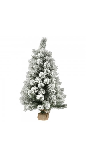  FLOCKED CHRISTMAS TREE Φ50Χ90CM WITH JUTE BASE 100TIPS